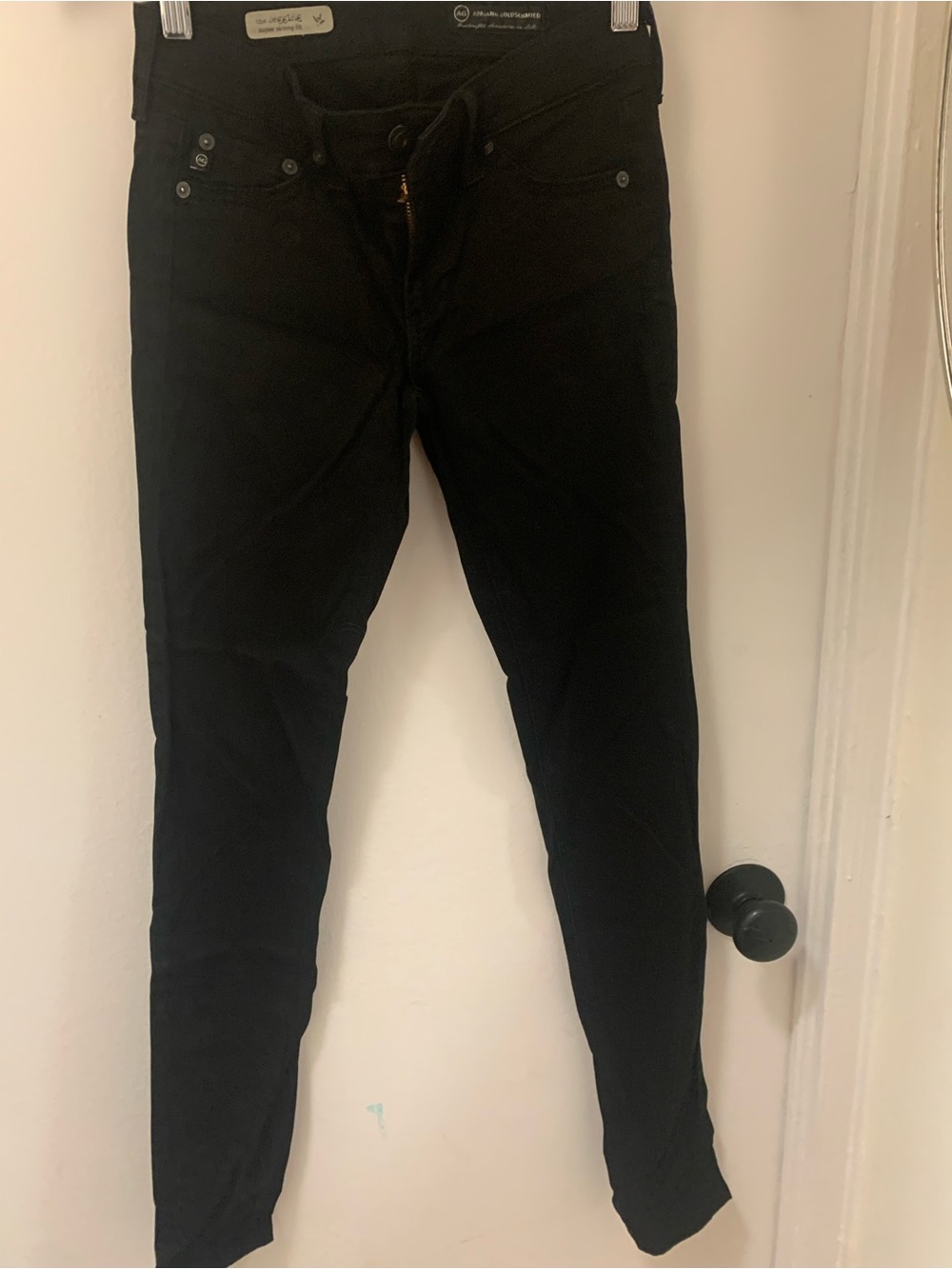 NEW Adriano Goldschmied the Jegging Black Cotton Super Skinny Fit Pants, s.24 R